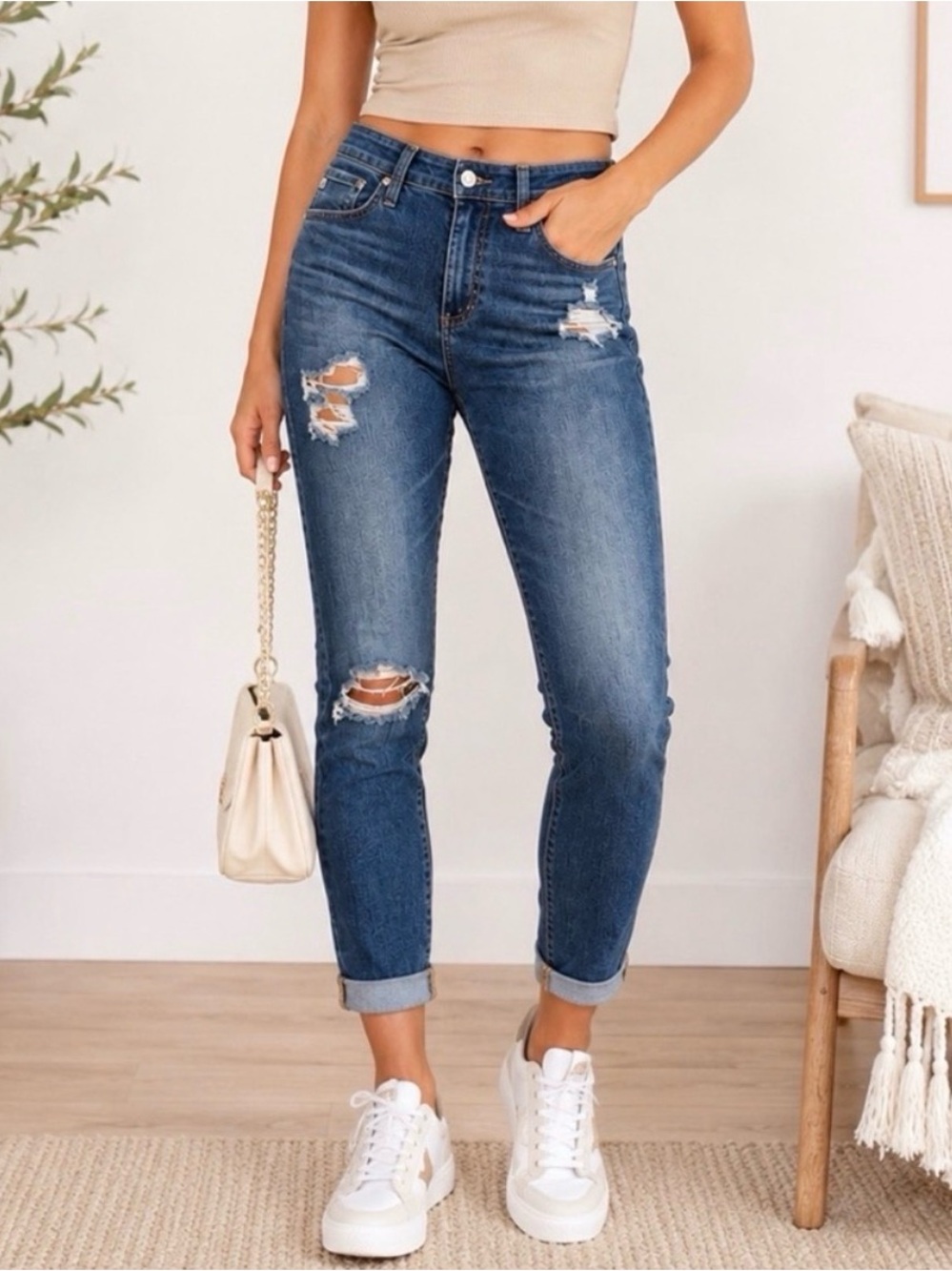 AG Adriano Goldschmied Farrah High Rise Skinny Ankle Jeans Distressed 27R